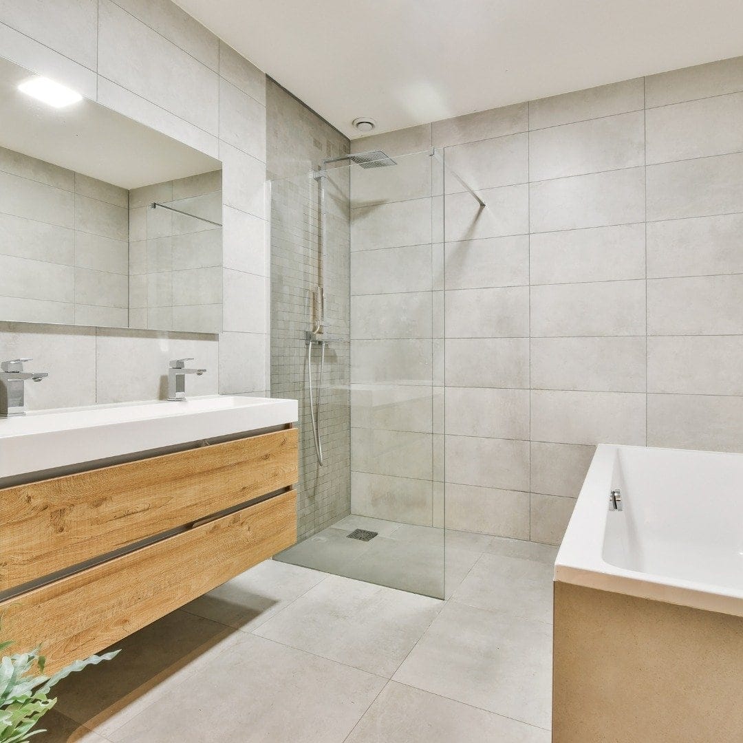 Salle de bain, meuble vasque et douche